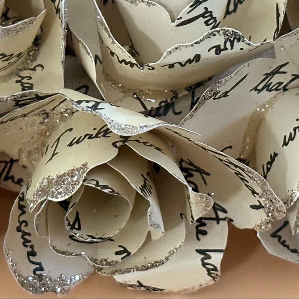 Elegant Scripted Floral Holiday Wreath
